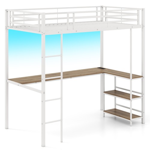 Costway loft bed with - bed,