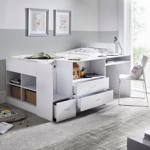 Millie white wooden storage - white,