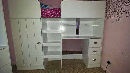 Single atlanta cabin - bed, white