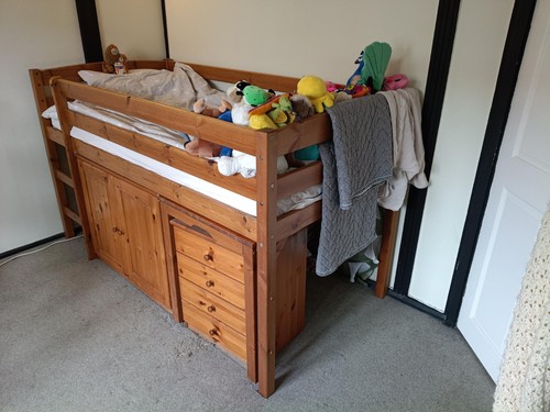 Single antique pine finish - , mid