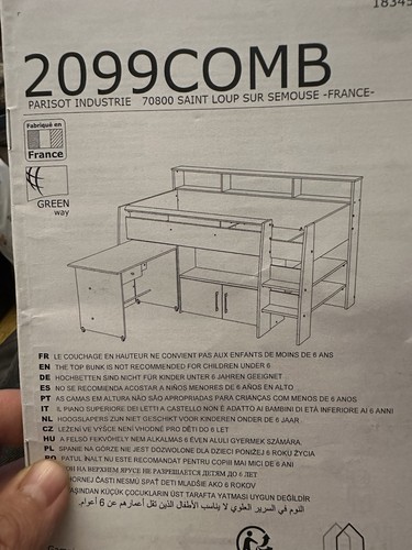 Cabin bed with desk - with,