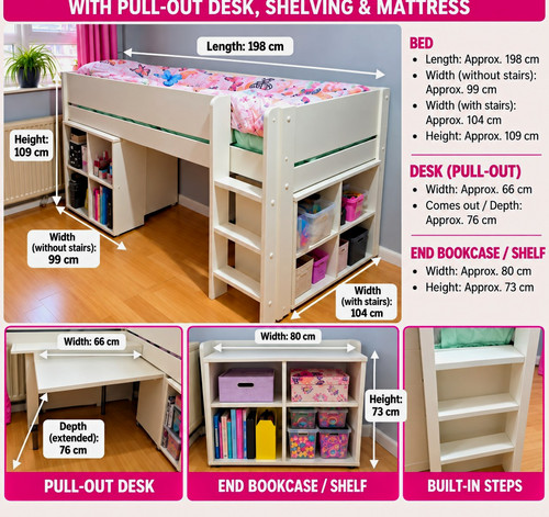 Children white mid sleeper - children's,