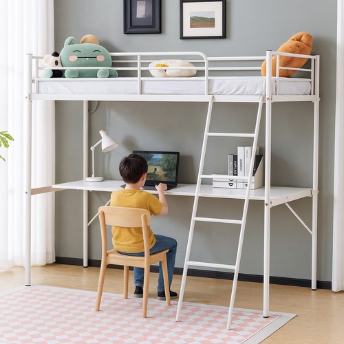 Single solid metal - single, bed