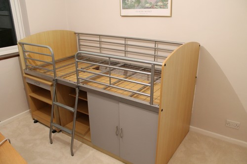 Cabin bed with desk - bed,